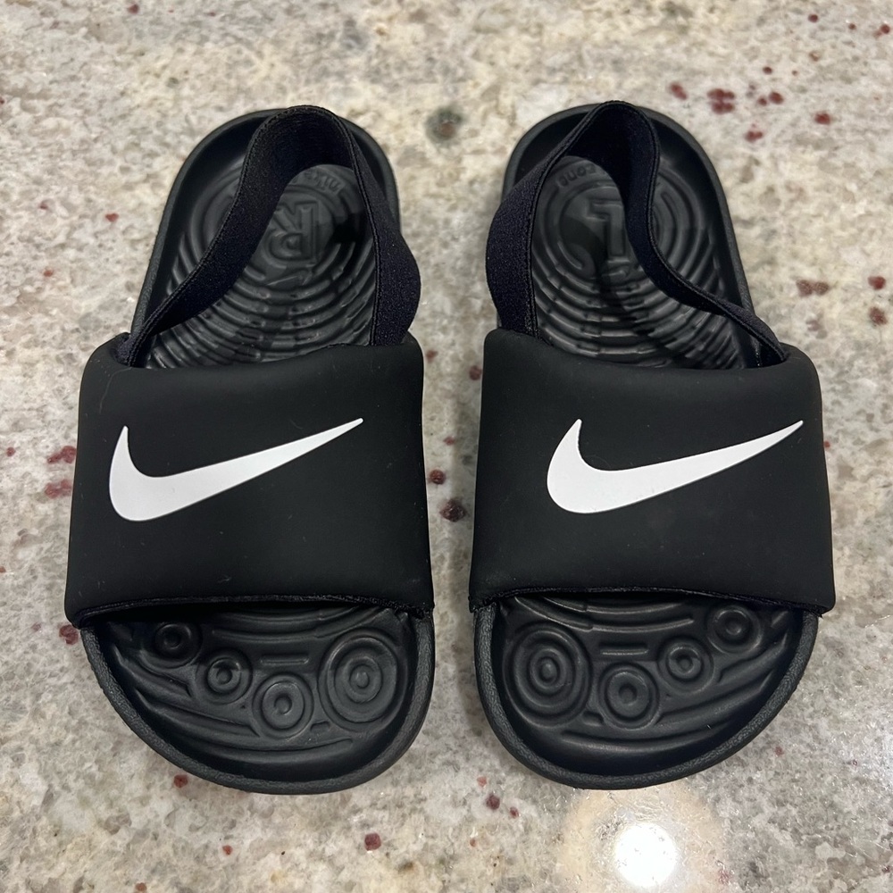 Nike Toddler Kawa Slides - Size 8c - Black -Like New Condition
